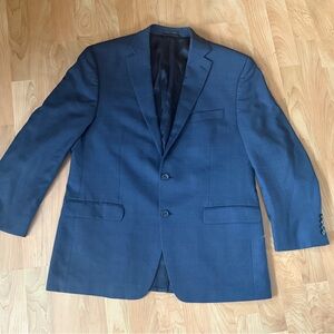 Lauren Ralph Lauren Men's 100% Wool Navy Blue Suit Jacket Size 43R
